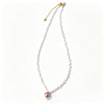 "Lace" Baroque Pearl Pendant Choker Necklace (18K Gold Plated)