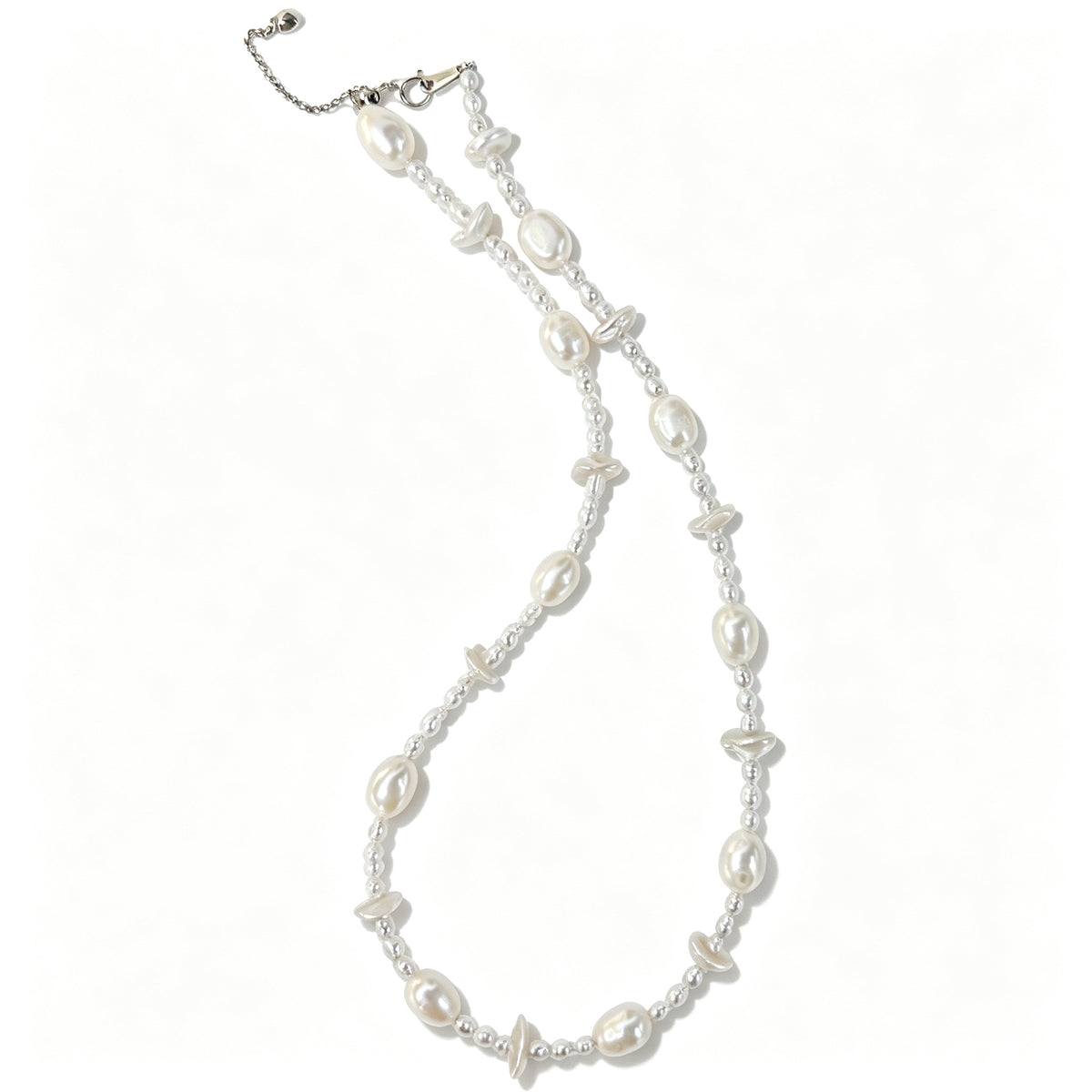 "Starry" Baroque Pearl Necklace (925 Sterling Silver)