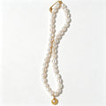 "Gardenia" Baroque Pearl & Coin Necklace (925 Silver)