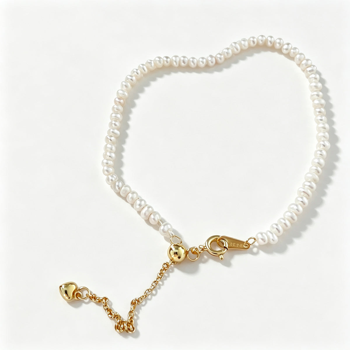 Dainty Freshwater Pearl Bracelet (14K Gold Filled)