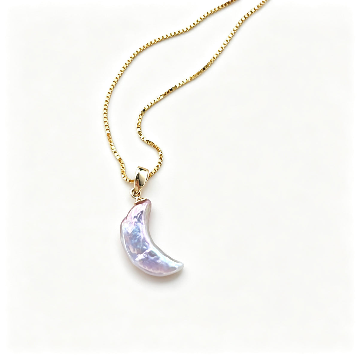 "Moon" Baroque Pearl Necklace (14K Gold Filled)