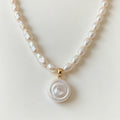 Vintage Roman Beaded Pearl Necklace (14K Gold Filled)