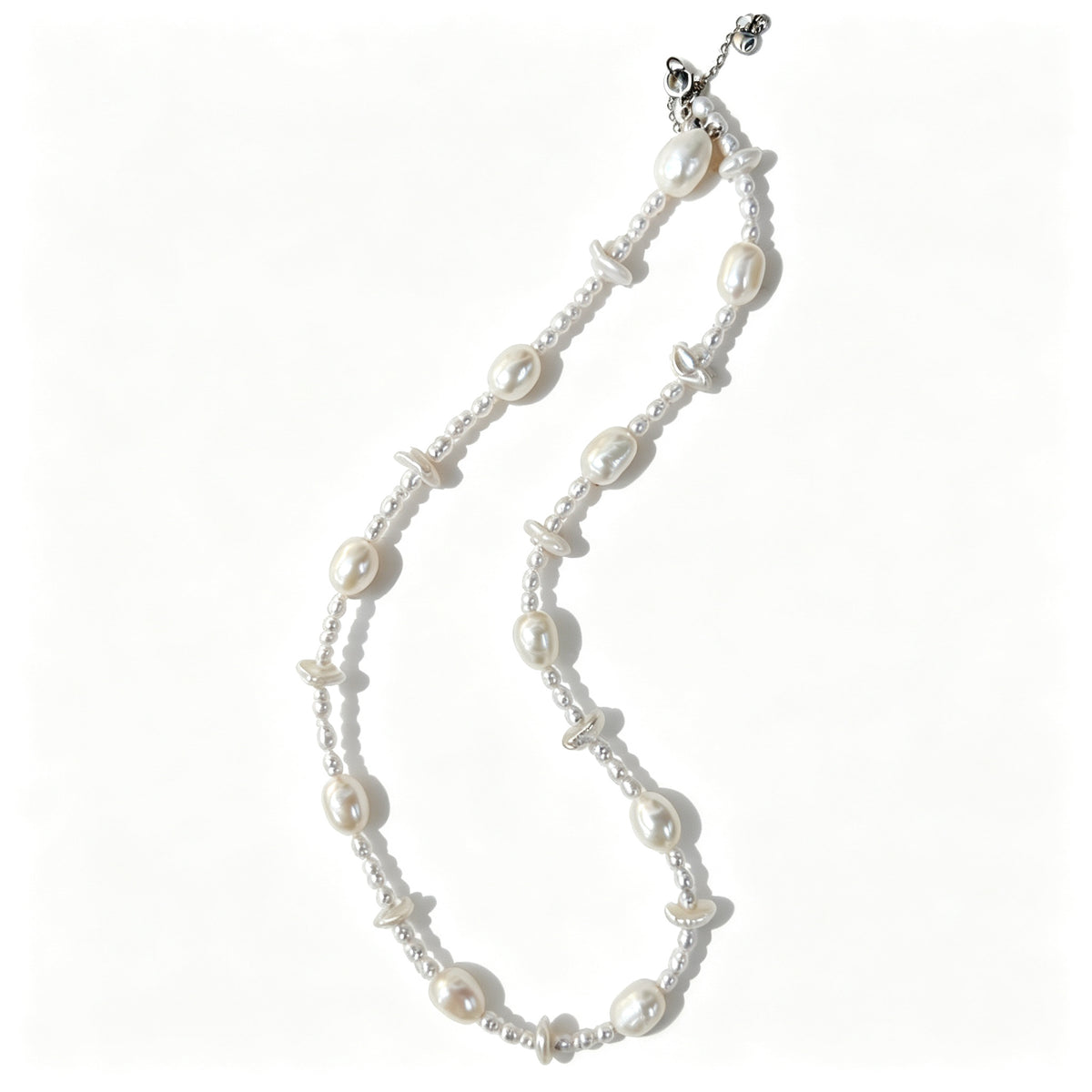 "Starry" Baroque Pearl Necklace (925 Sterling Silver)