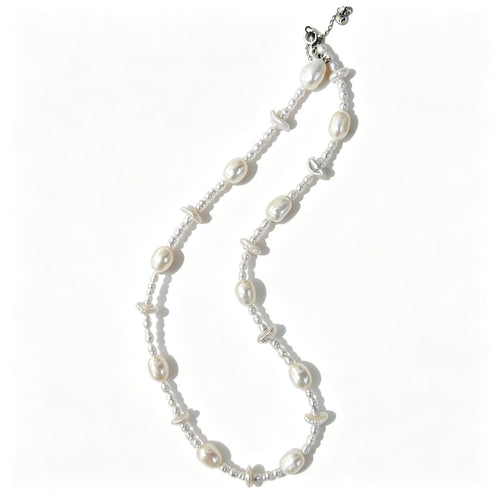"Starry" Baroque Pearl Necklace (925 Sterling Silver)
