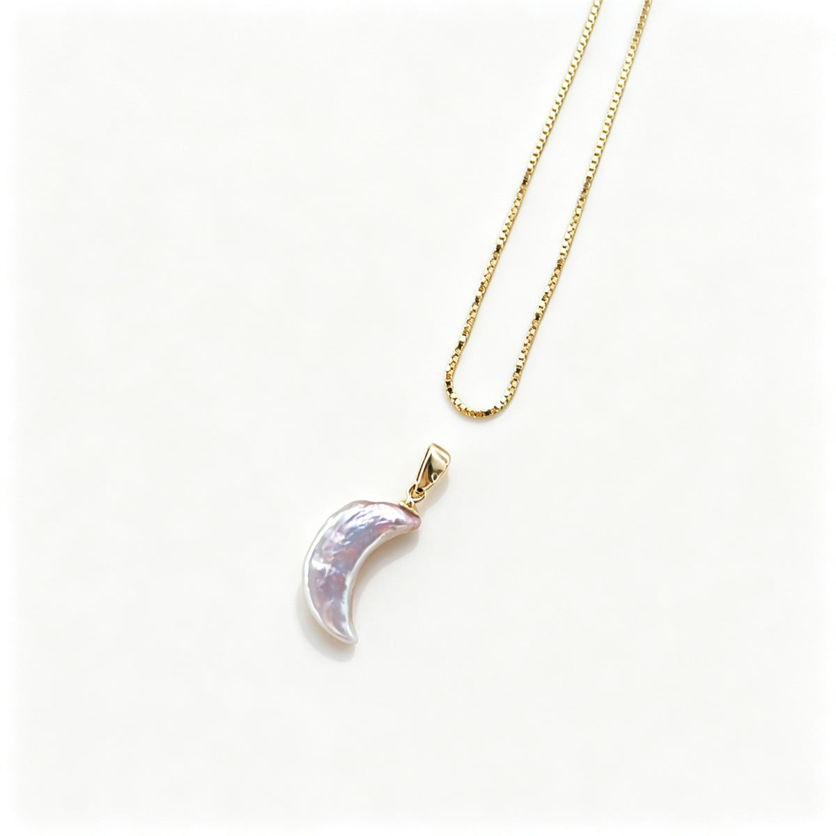 "Moon" Baroque Pearl Necklace (14K Gold Filled)