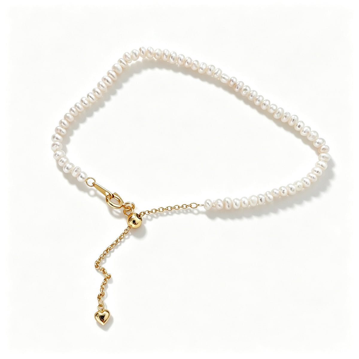 Dainty Freshwater Pearl Bracelet (14K Gold Filled)