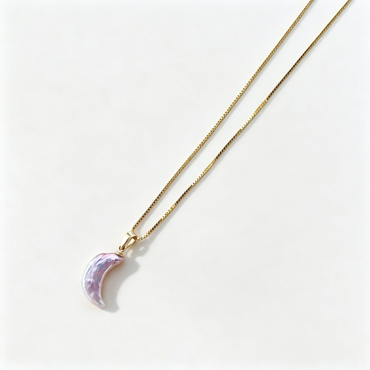 "Moon" Baroque Pearl Necklace (14K Gold Filled)
