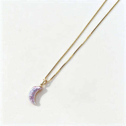 "Moon" Baroque Pearl Necklace (14K Gold Filled)