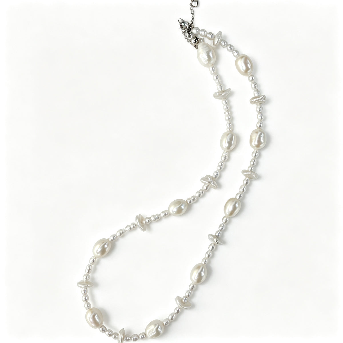 "Starry" Baroque Pearl Necklace (925 Sterling Silver)