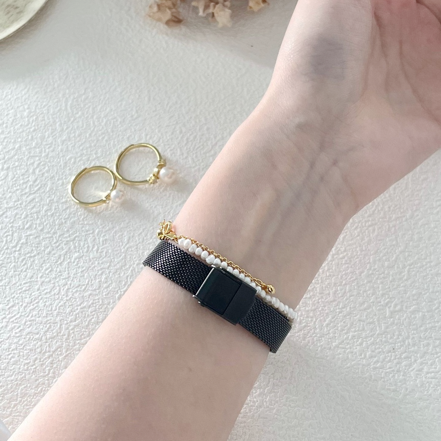 Dainty Freshwater Pearl Bracelet (14K Gold Filled)