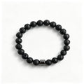 Black Lava Stone & Hematite Stretch Bracelet (8mm)