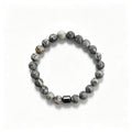 Map Jasper & Hematite Stretch Bracelet (8mm)