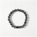 Flash Pattern Stone & Hematite Stretch Bracelet (8mm)