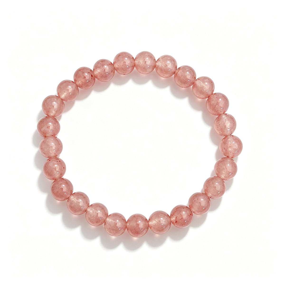 Strawberry Quartz Stretch Bracelet (8mm)