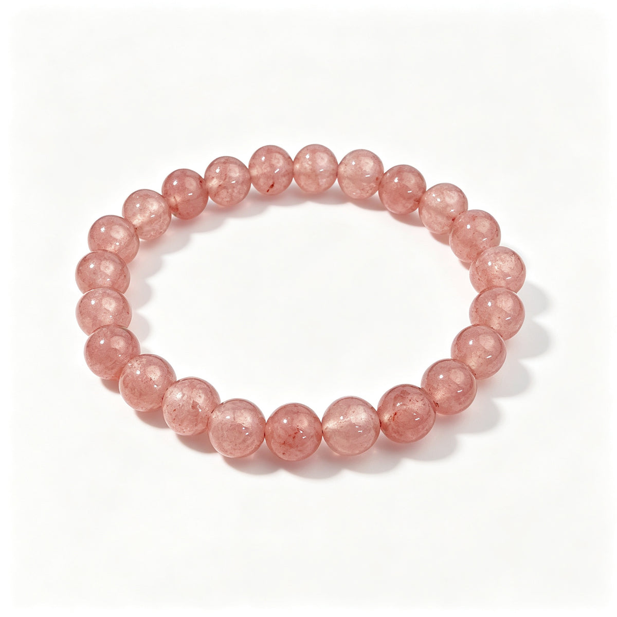 Strawberry Quartz Stretch Bracelet (8mm)