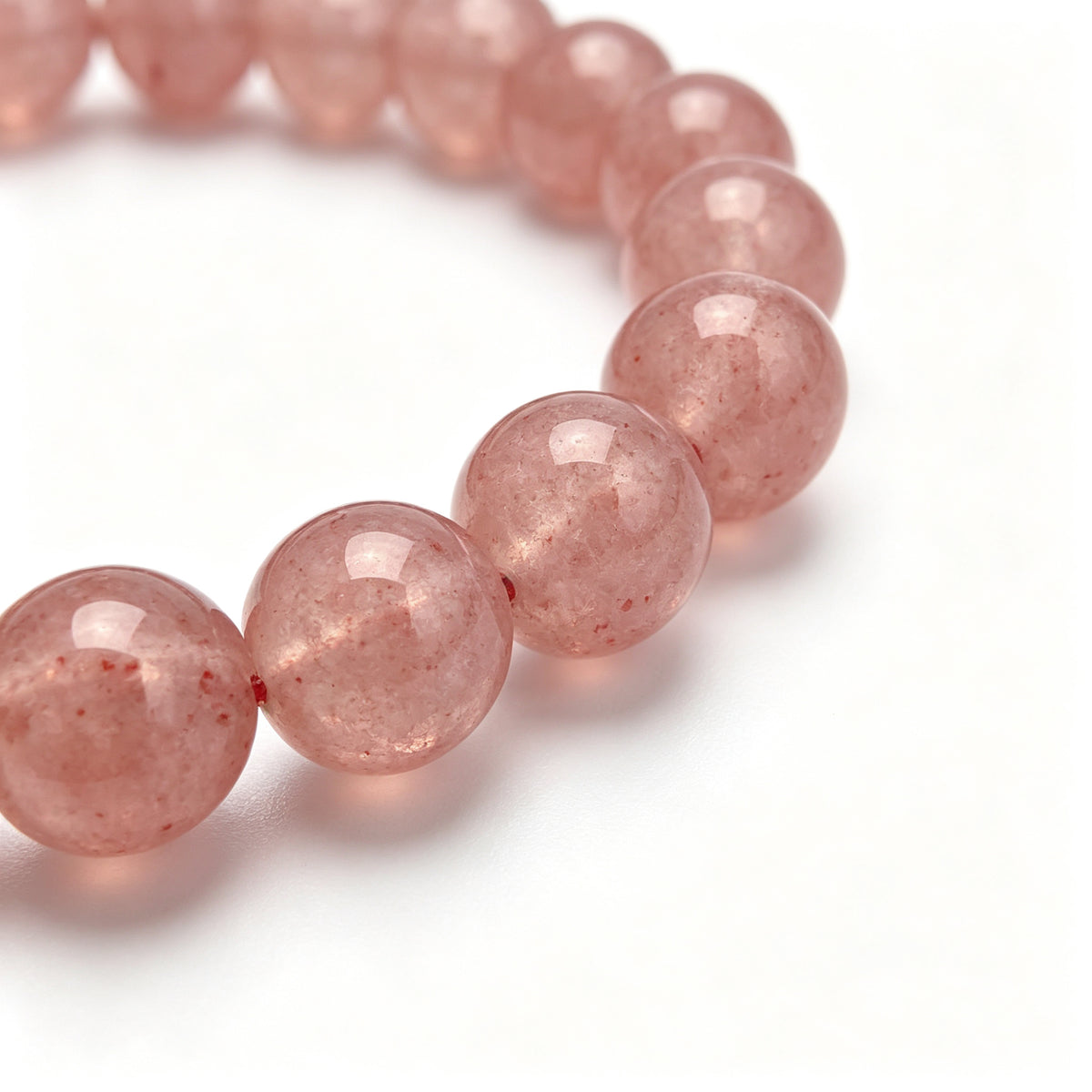 Strawberry Quartz Stretch Bracelet (8mm)