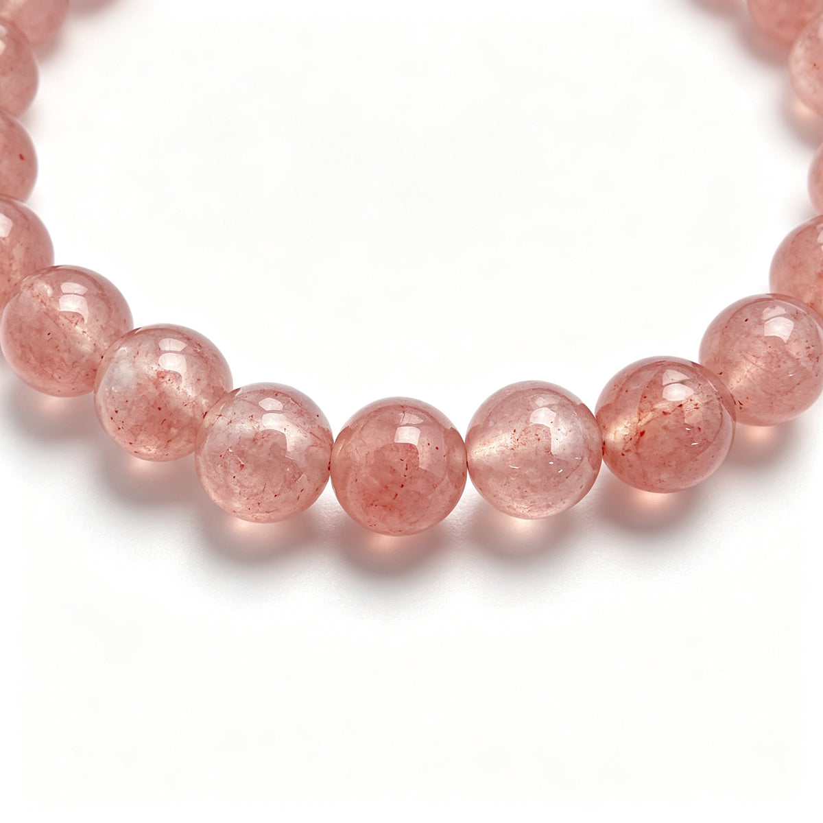 Strawberry Quartz Stretch Bracelet (8mm)