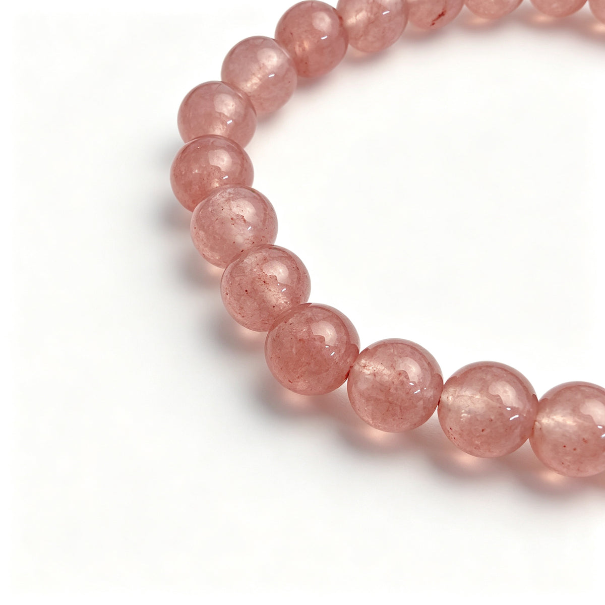 Strawberry Quartz Stretch Bracelet (8mm)