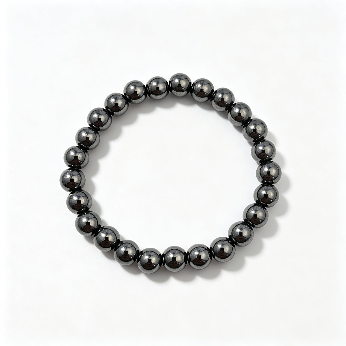 Gunmetal Hematite Stretch Bracelet (8mm)