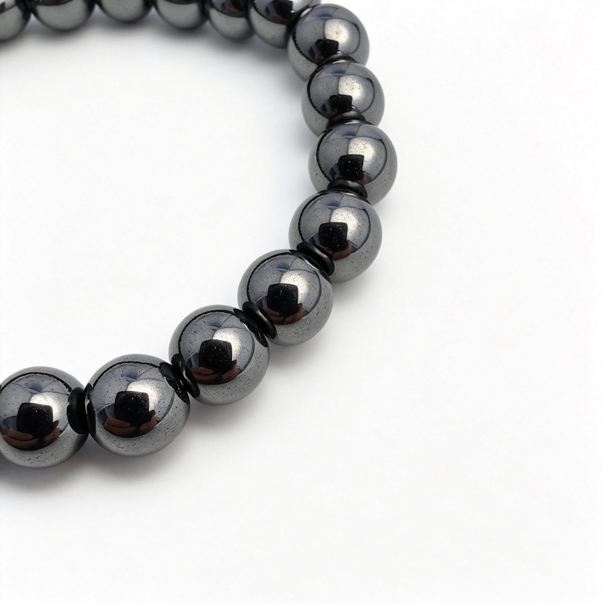 Gunmetal Hematite Stretch Bracelet (8mm)