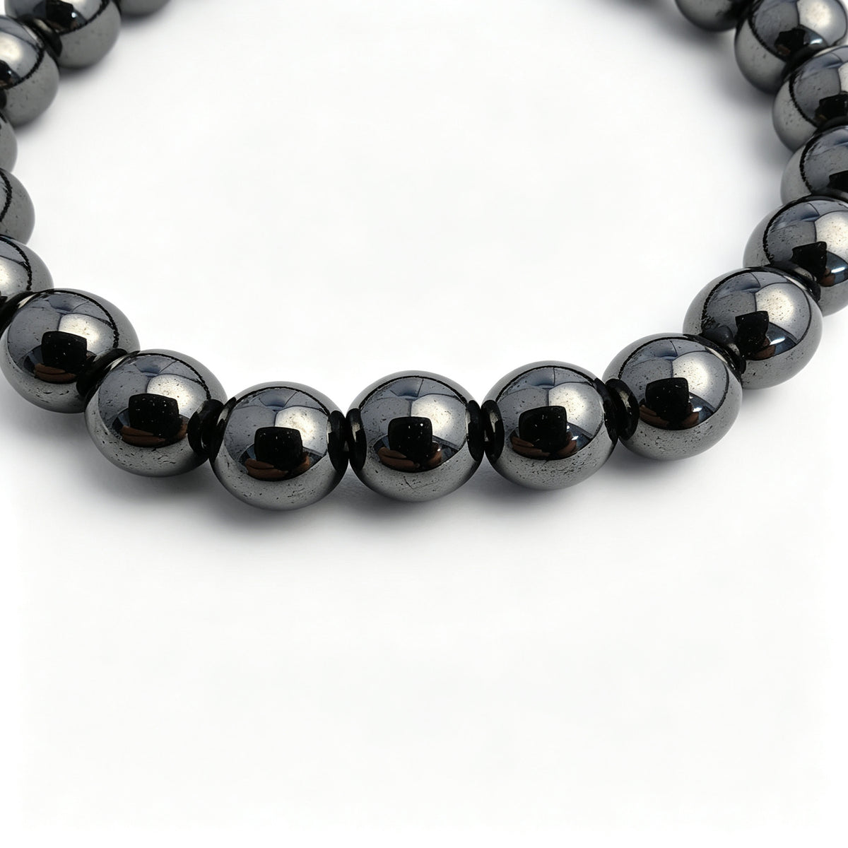 Gunmetal Hematite Stretch Bracelet (8mm)
