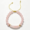 Pink Crystal Bar Adjustable Bracelet (8mm)