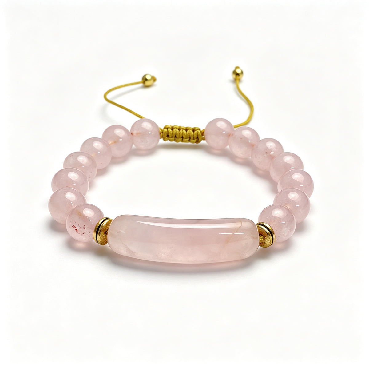 Pink Crystal Bar Adjustable Bracelet (8mm)
