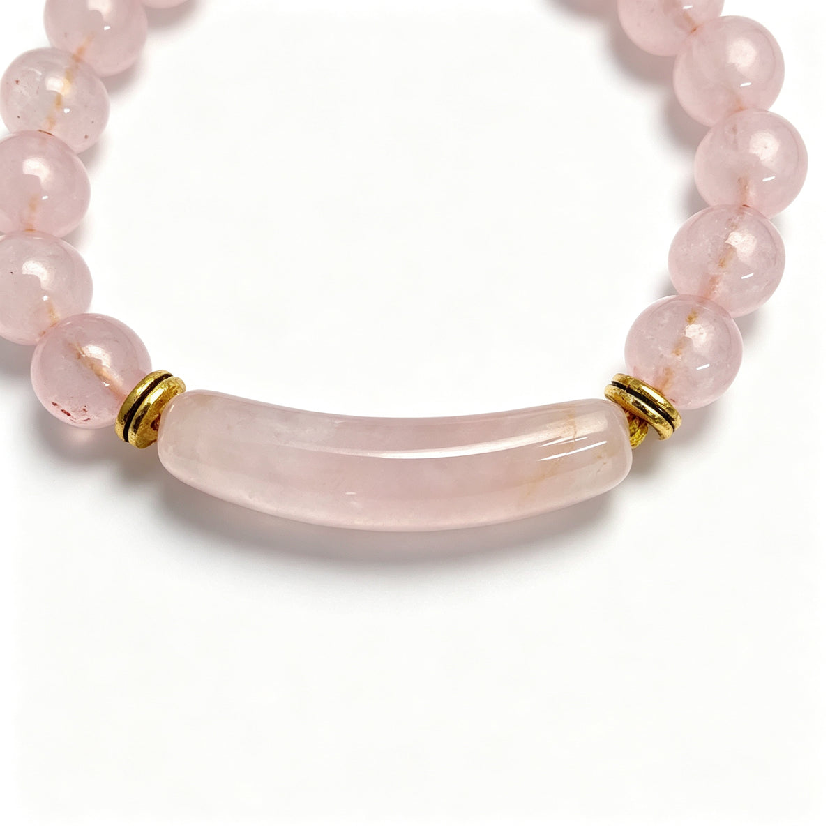 Pink Crystal Bar Adjustable Bracelet (8mm)