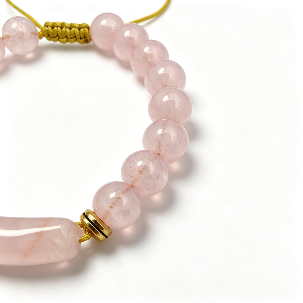 Pink Crystal Bar Adjustable Bracelet (8mm)