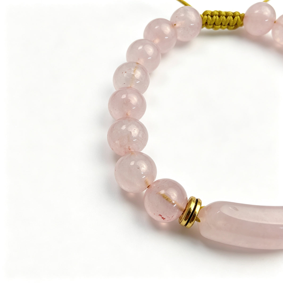 Pink Crystal Bar Adjustable Bracelet (8mm)