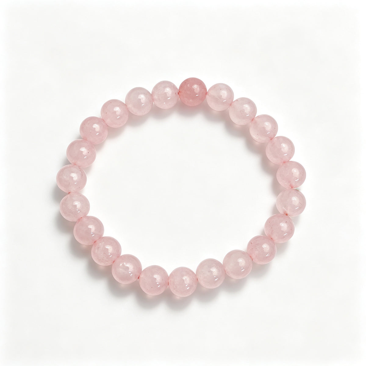 Rose Quartz Crystal Stretch Bracelet (8mm)