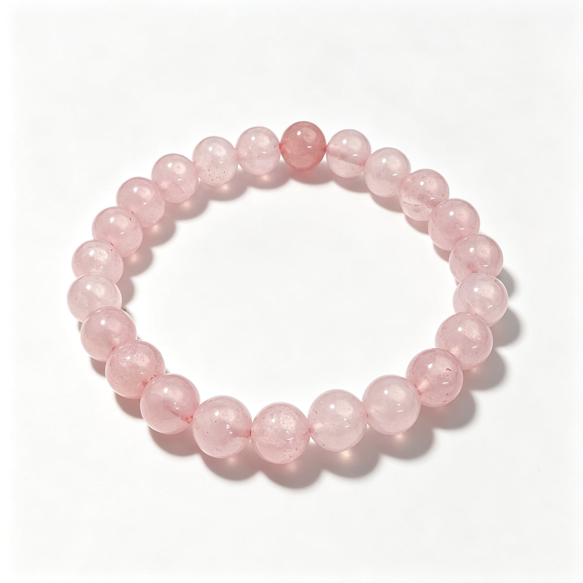 Rose Quartz Crystal Stretch Bracelet (8mm)