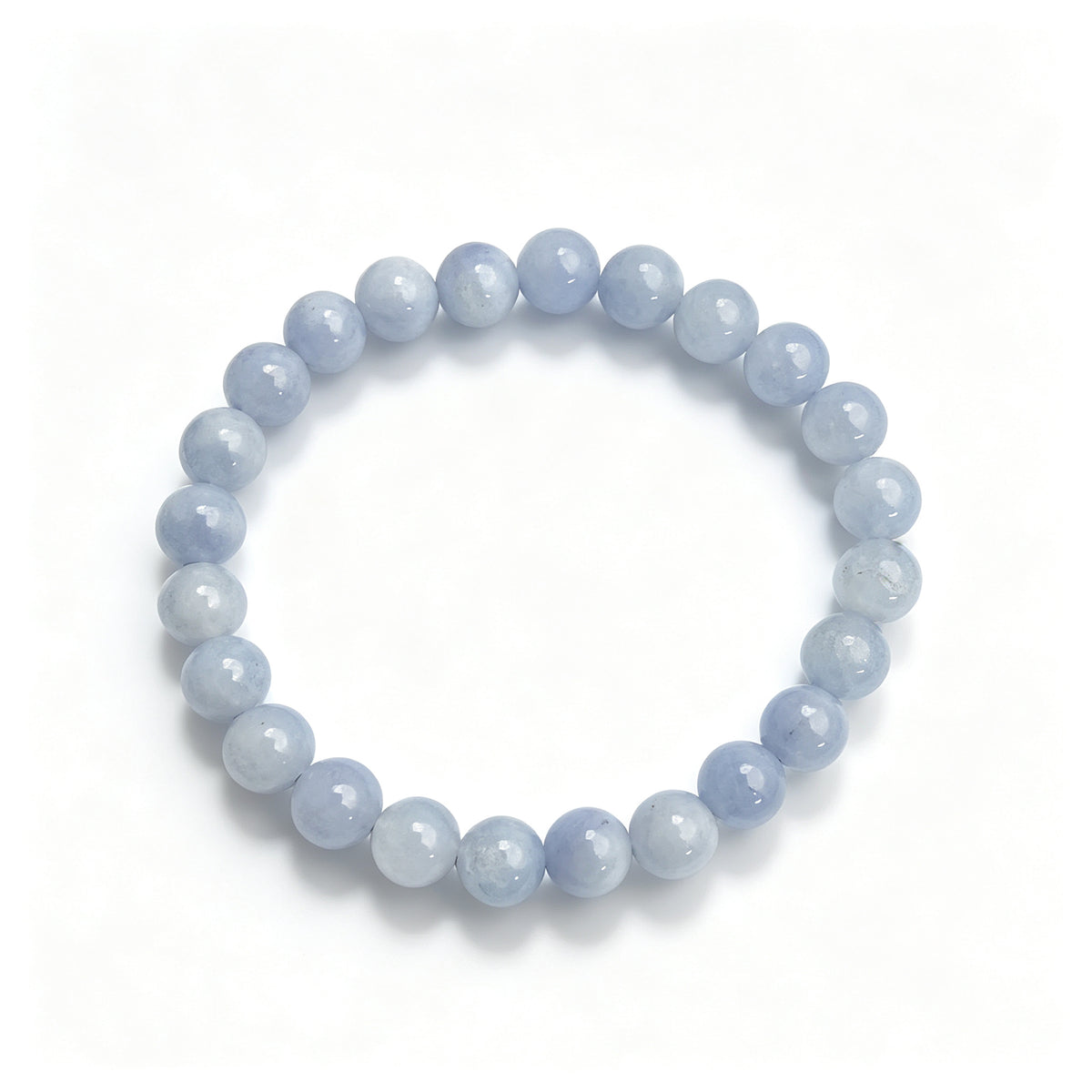 Sea Blue Crystal Stretch Bracelet (8mm)