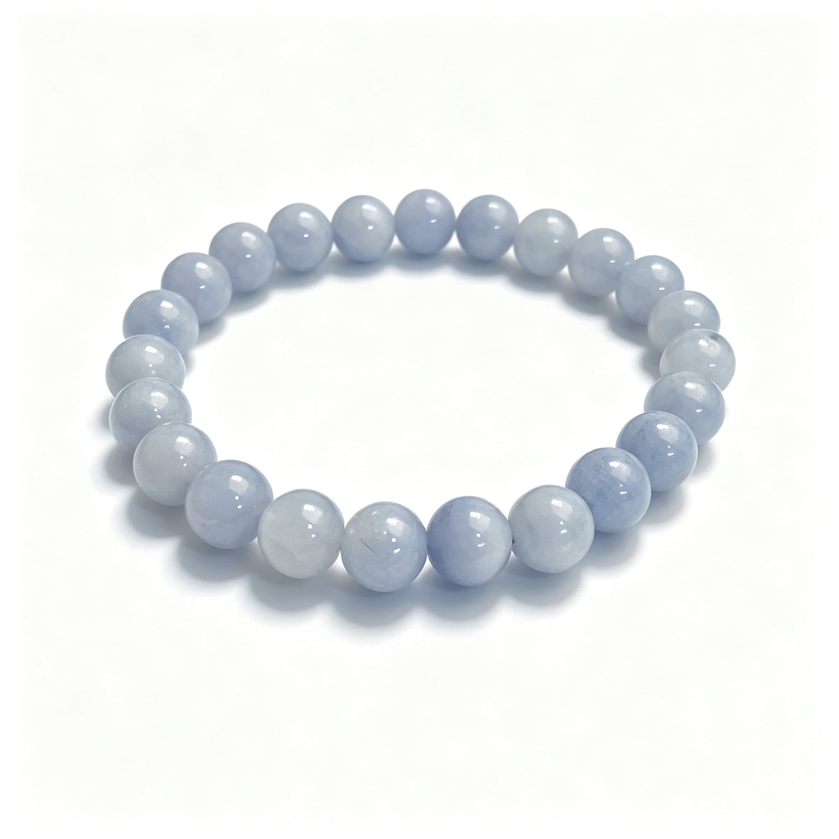 Sea Blue Crystal Stretch Bracelet (8mm)