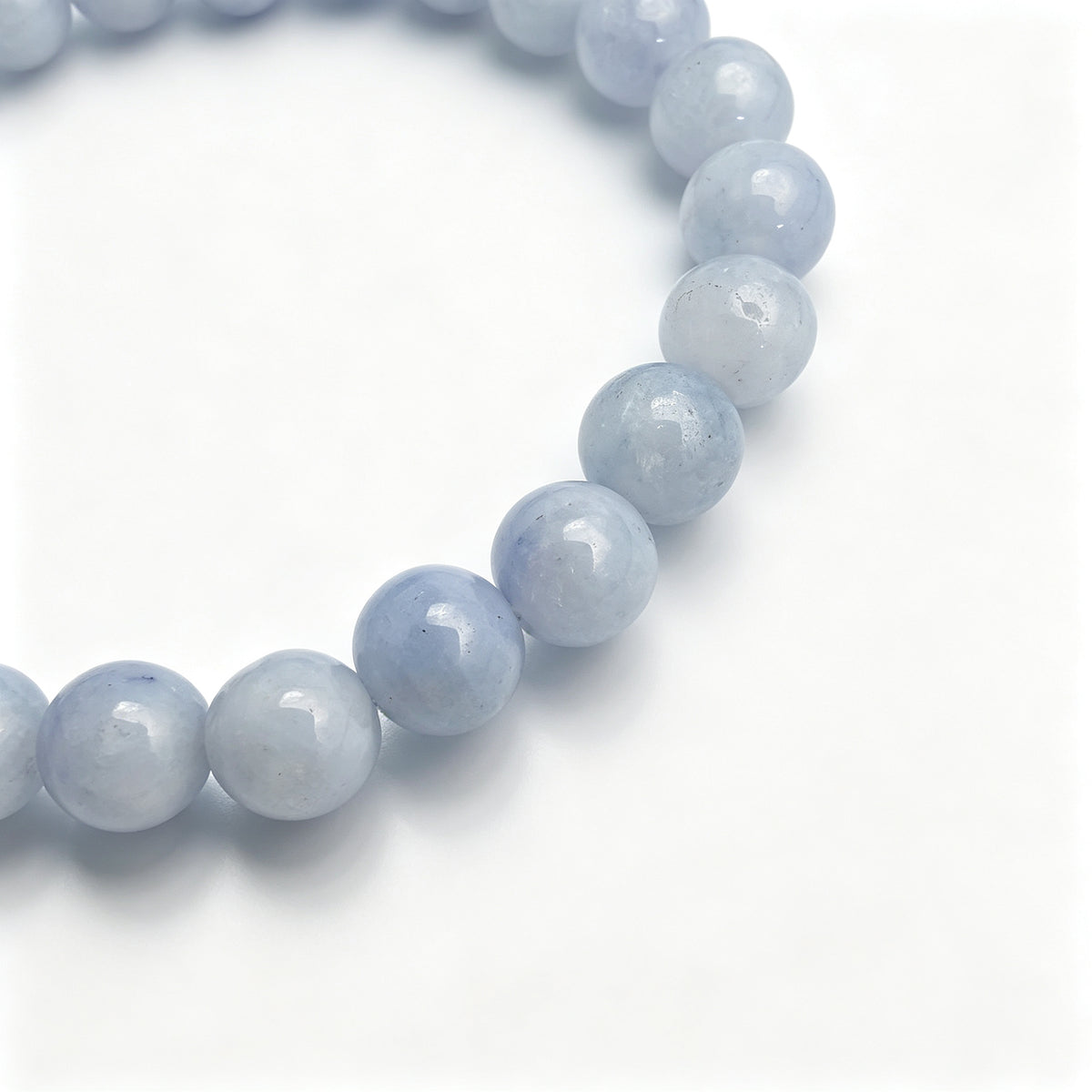Sea Blue Crystal Stretch Bracelet (8mm)