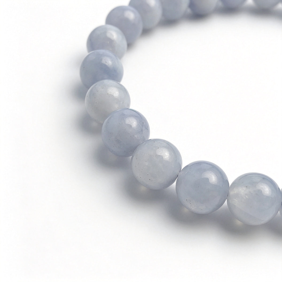 Sea Blue Crystal Stretch Bracelet (8mm)