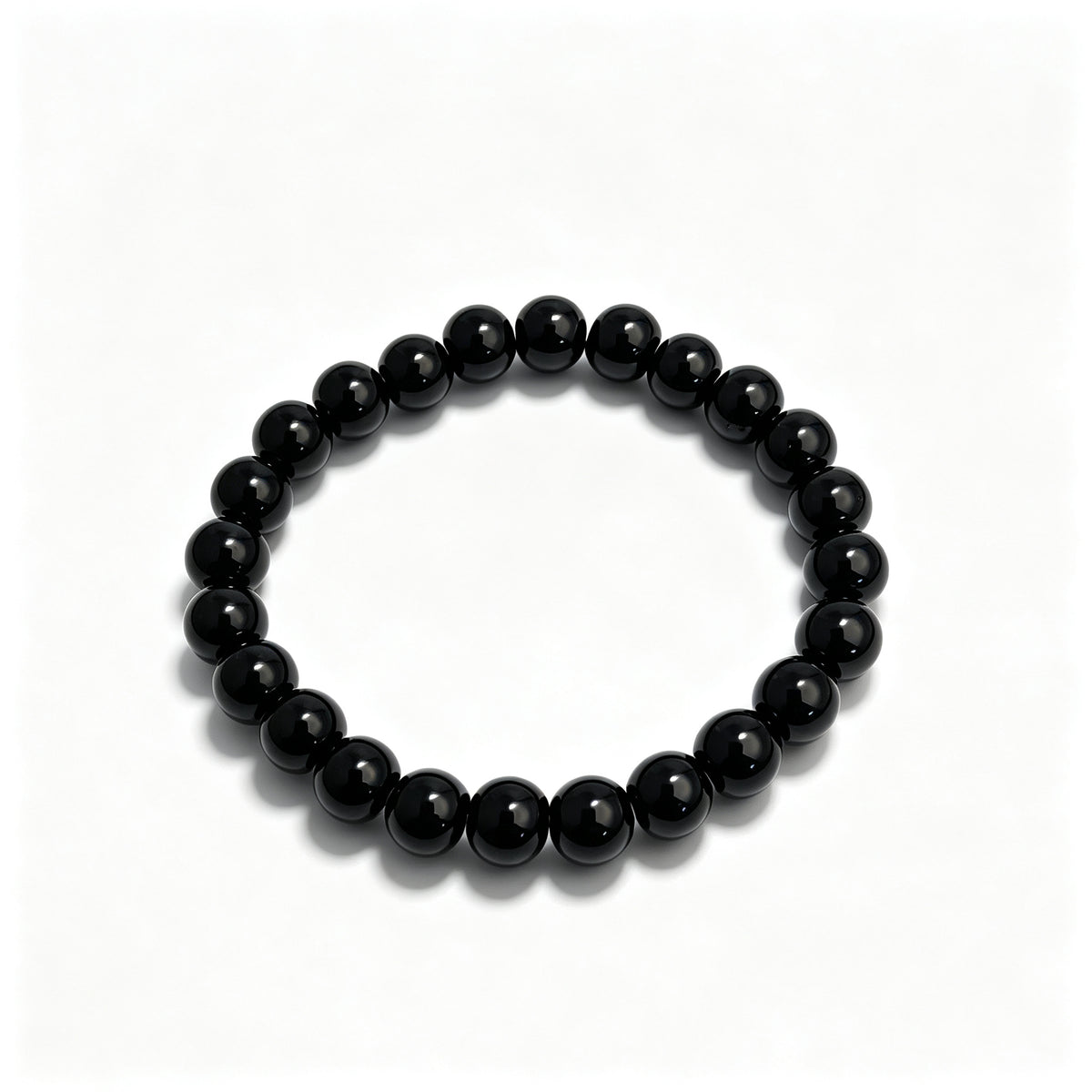 Black Crystal Stretch Bracelet (8mm)