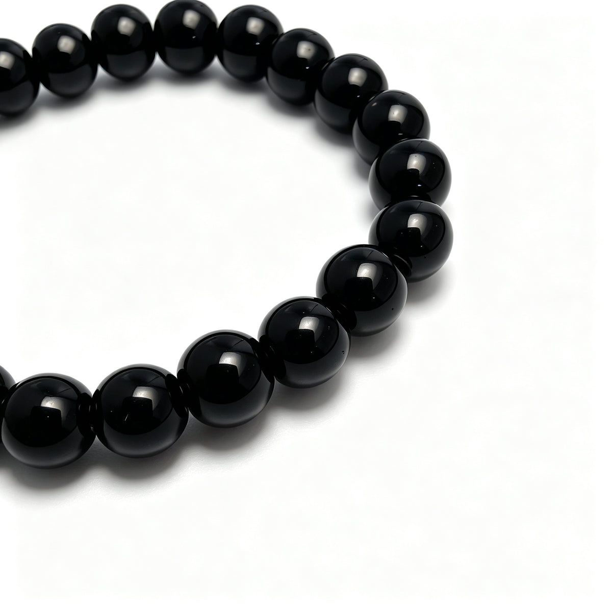 Black Crystal Stretch Bracelet (8mm)