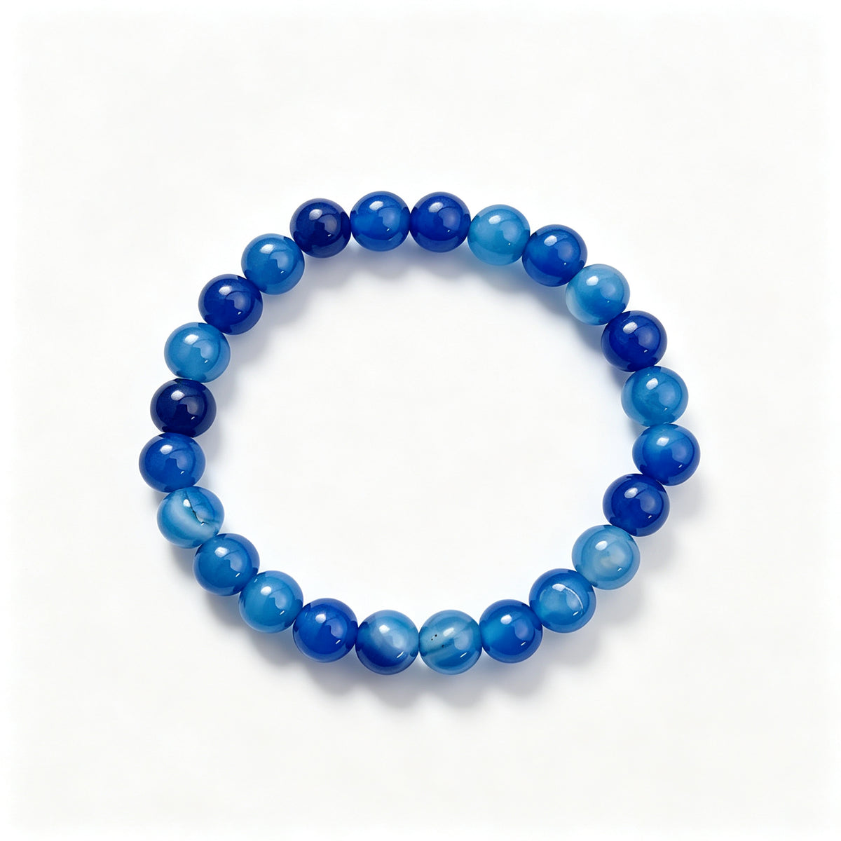Blue Crystal Stretch Bracelet (8mm)