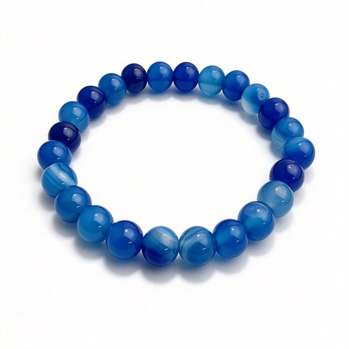 Blue Crystal Stretch Bracelet (8mm)