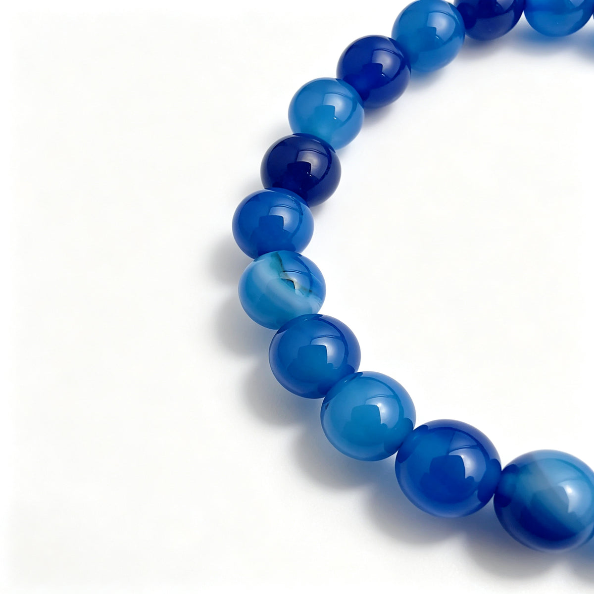 Blue Crystal Stretch Bracelet (8mm)