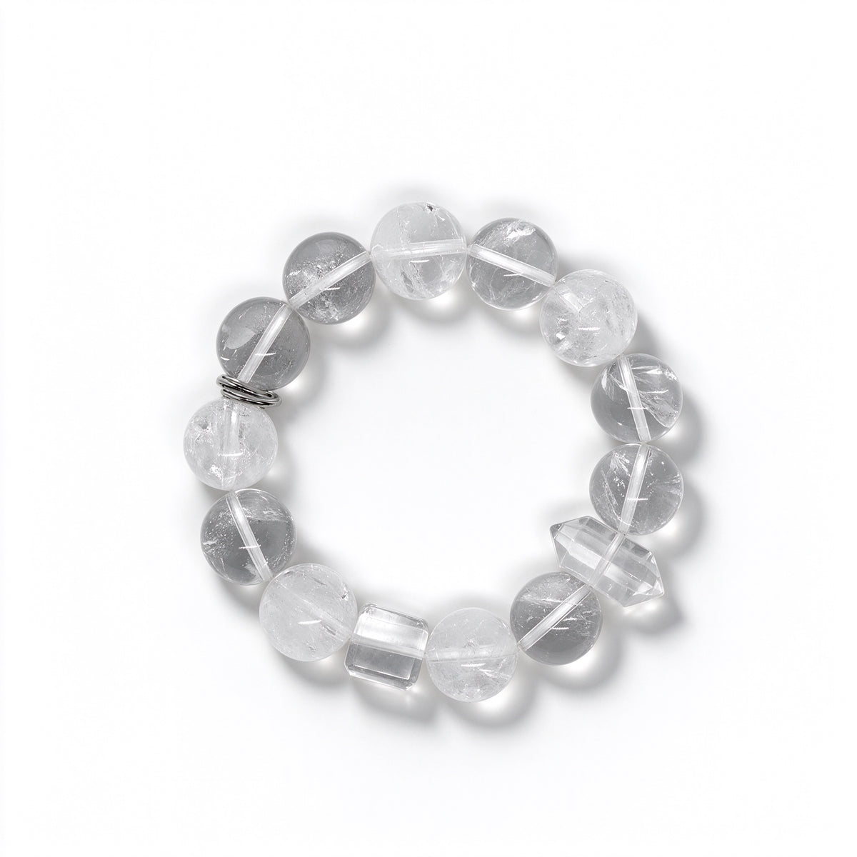 White Azeztulite Clear Quartz Bracelet in Gift Box
