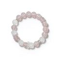 Designer Rose Quartz and Clear Quartz Bracelet on Display Box