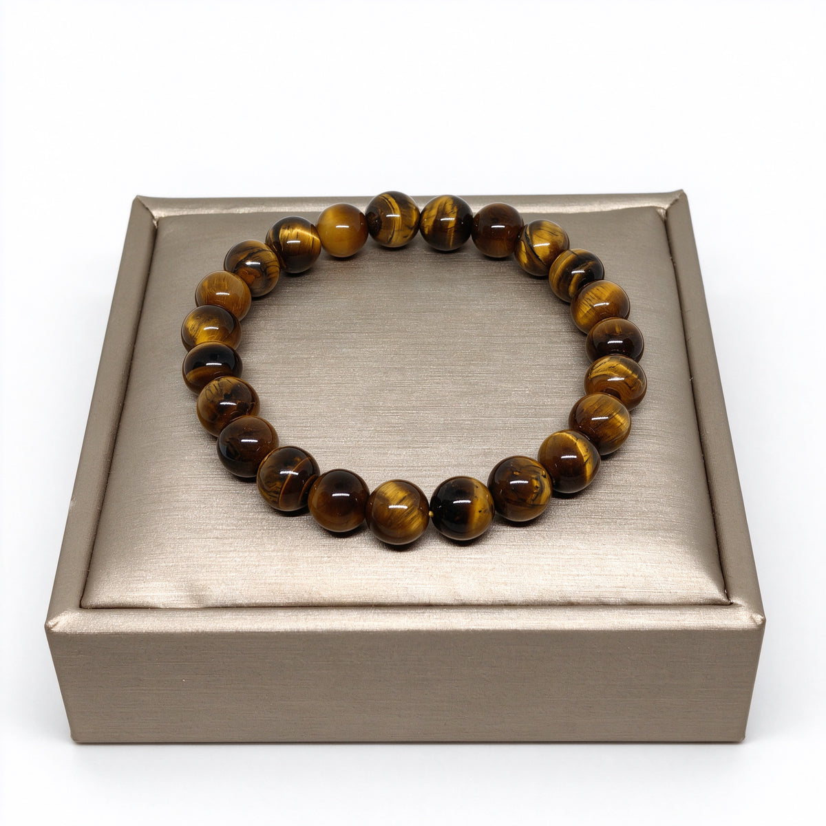 Natural Yellow Tiger's Eye Bracelet in Box