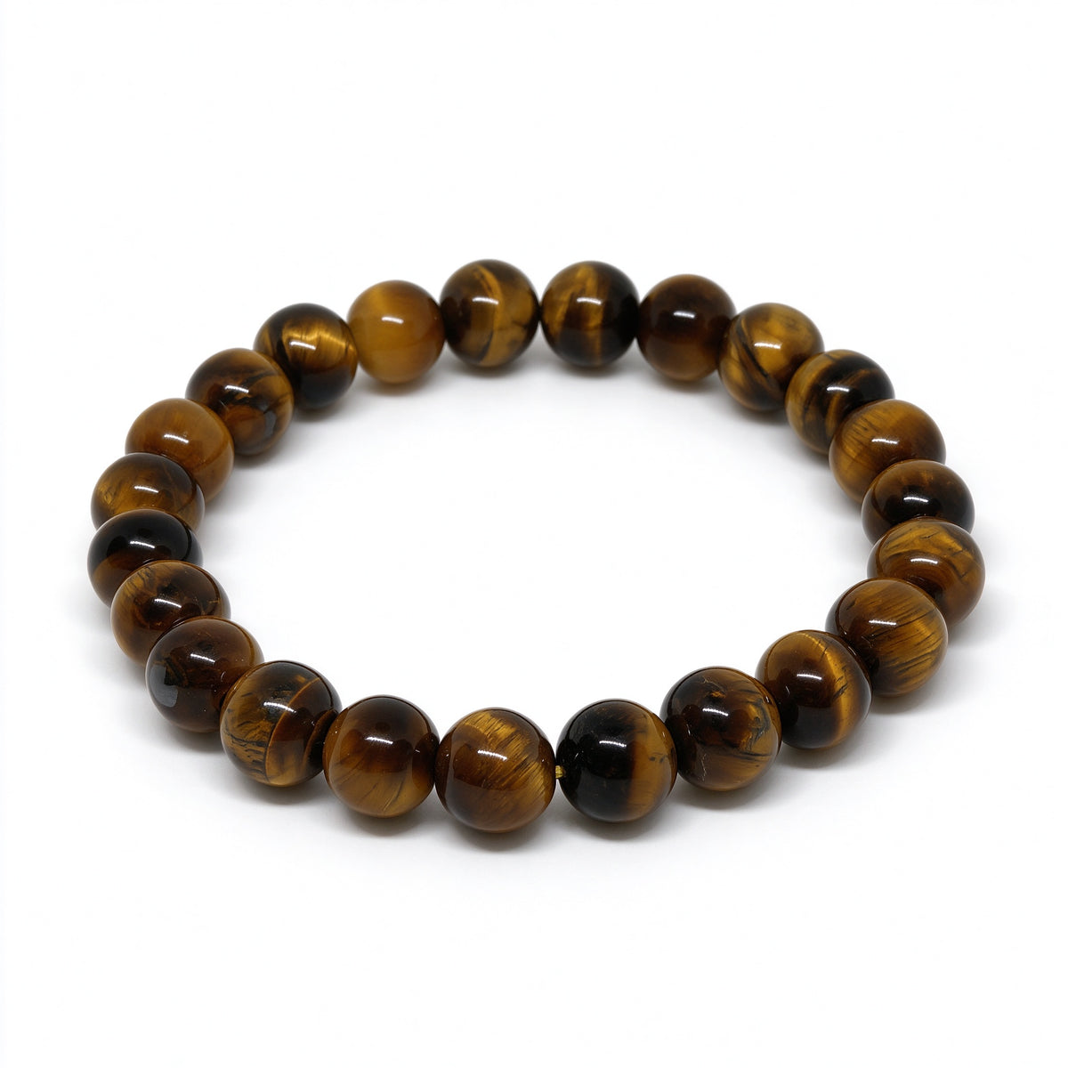 Natural Yellow Tiger's Eye Bracelet Top View