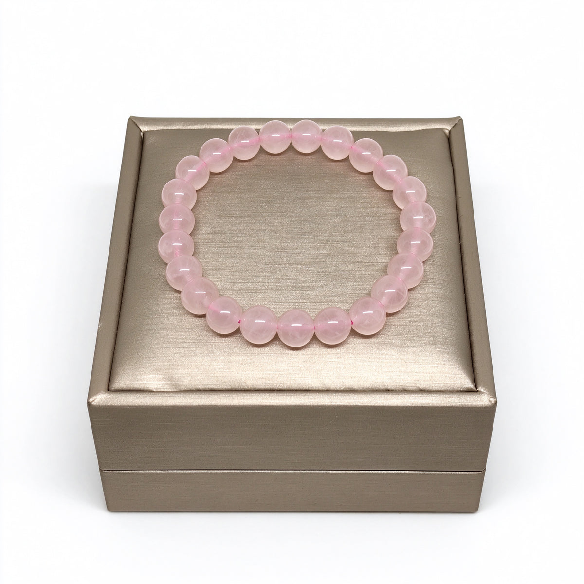 Madagascar Rose Quartz Bracelet on Display Box
