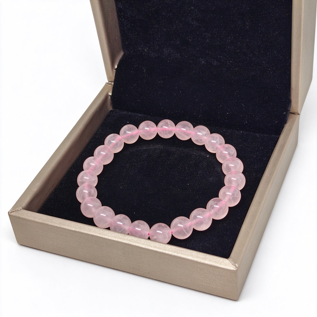 Madagascar Rose Quartz Bracelet on Gift Box