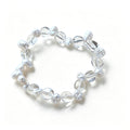 "Ice Wave" Baroque Pearl & Cut Crystal Bracelet