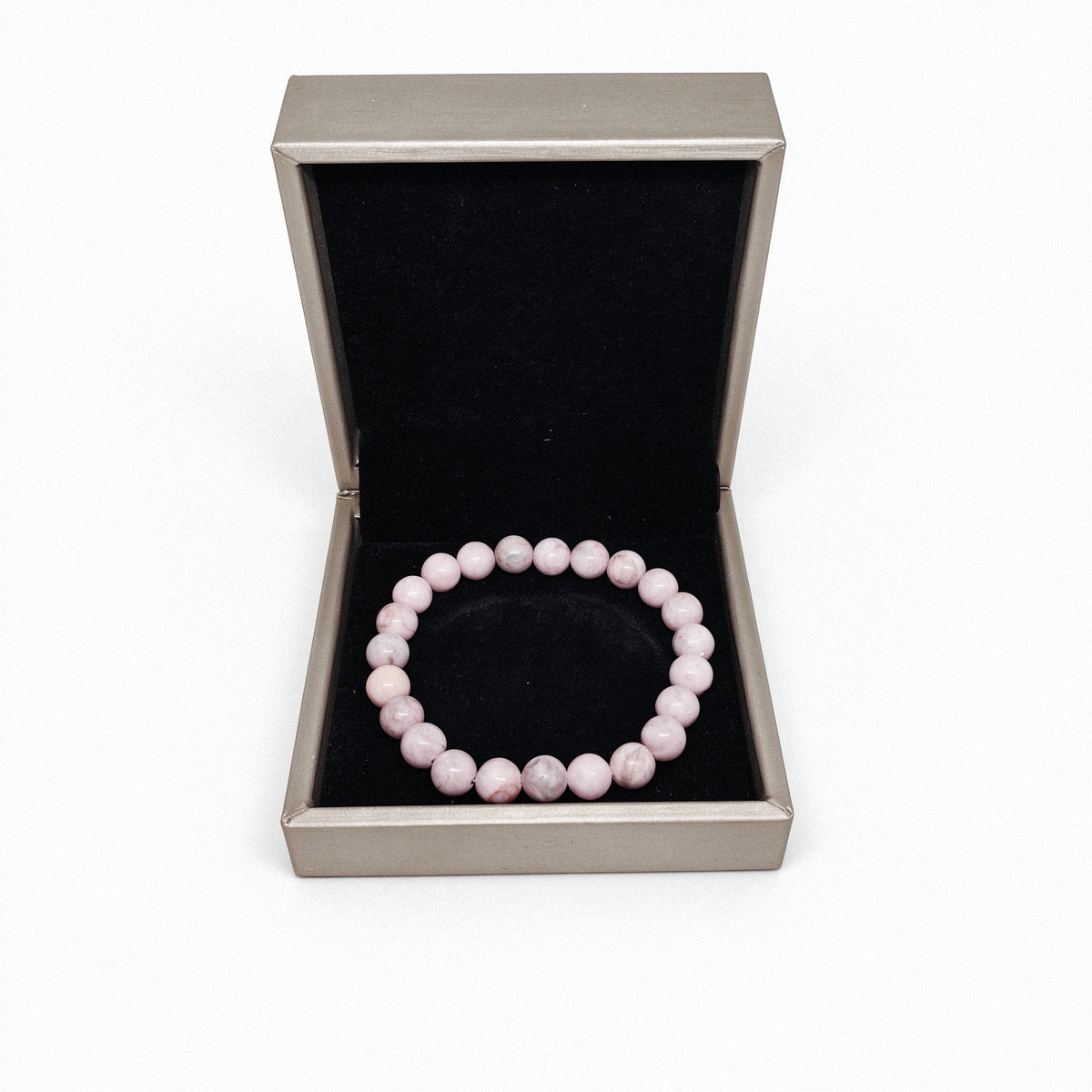 Pink Zebra Stone Stretch Bracelet (8mm)