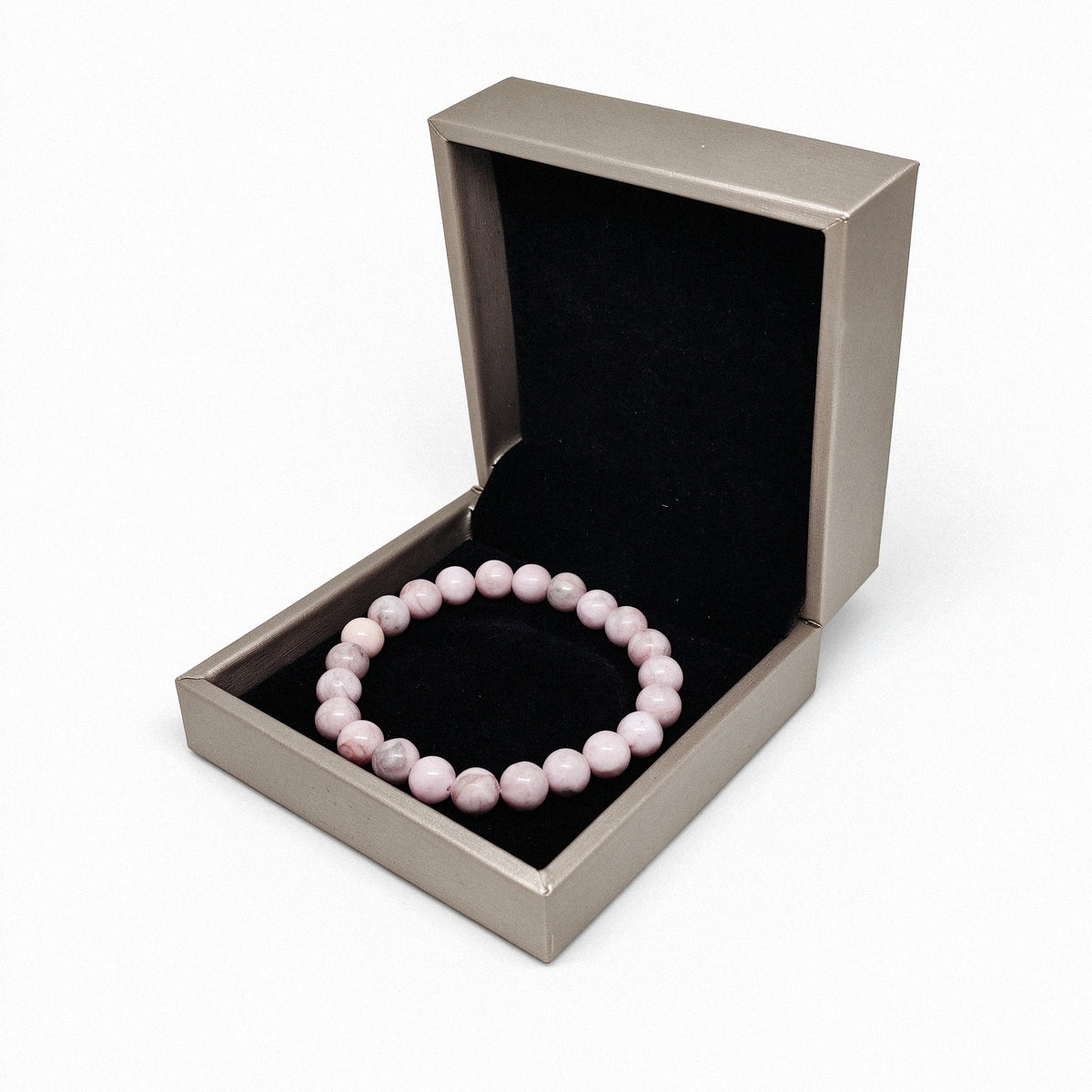 Pink Zebra Stone Stretch Bracelet (8mm)